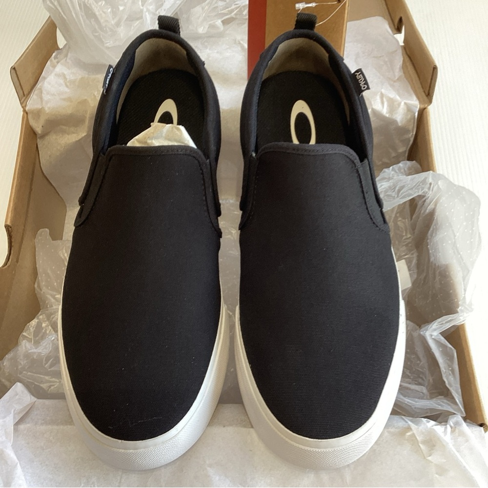 Oakley B1B Banks Classic Slip-On Shoes Men Sz 10 Black Canvas Skate Sneaker NEW